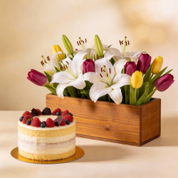 Flowers and Cake