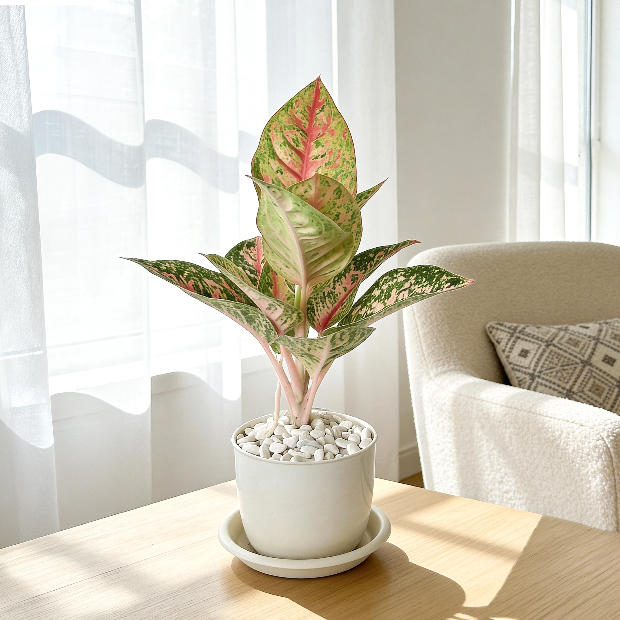 Aglaonema Chinese Evergreen lush green patterned leaves indoor decorative plant low maintenance houseplant gift