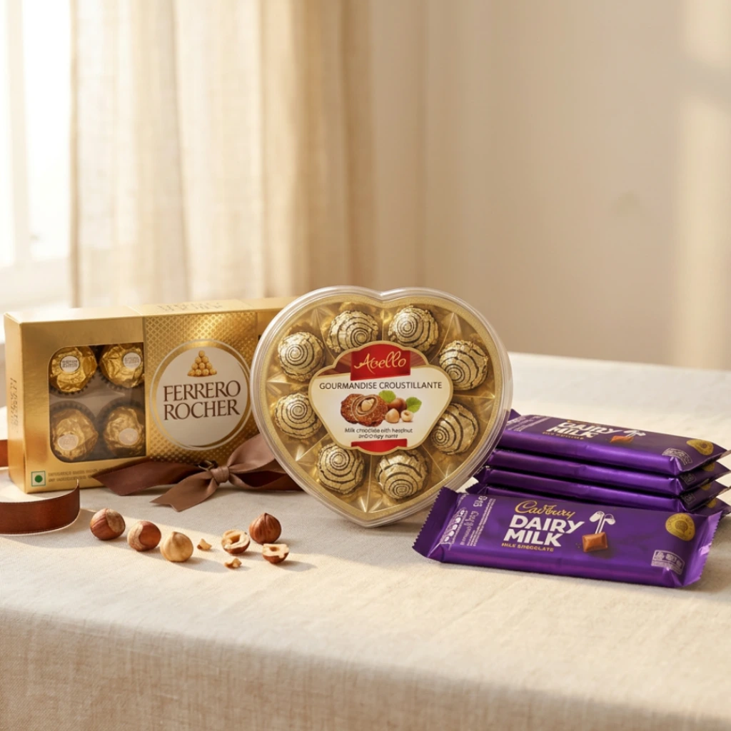 Chocolate gift bundle Ferrero Rocher Avello Gourmandise Cadbury Dairy Milk assorted chocolates set