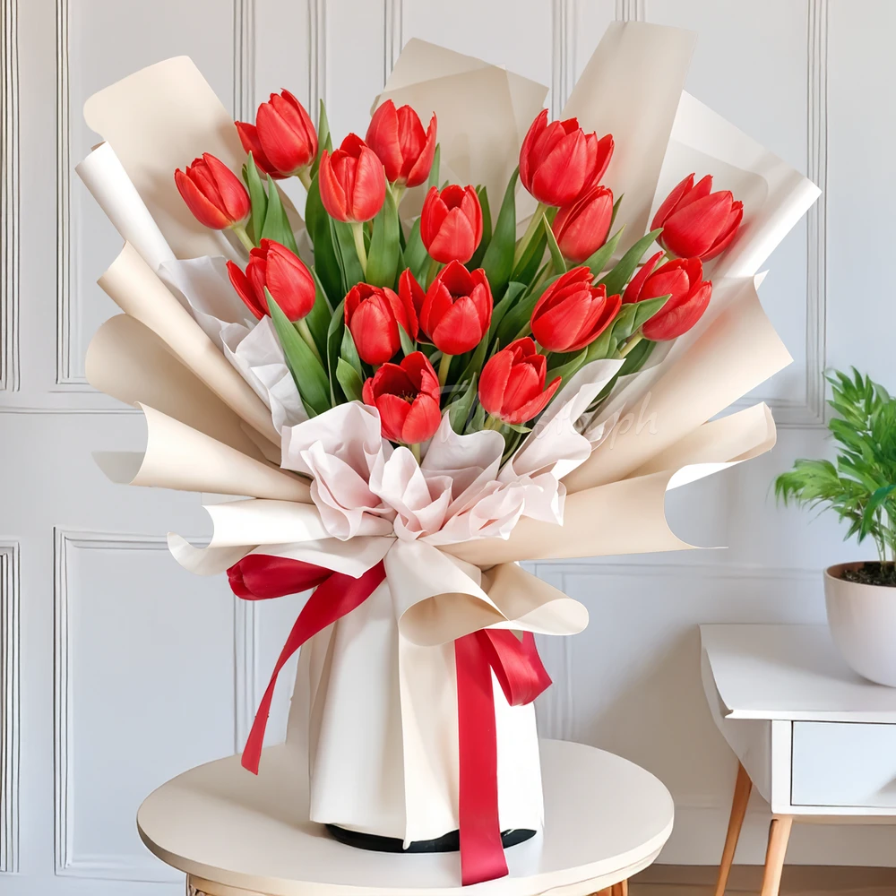 Bouquet of Red Tulips